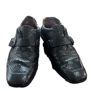 TOD’S SNAKESKIN OXFORD BUCKLE SHOES  SIZE‎ 7